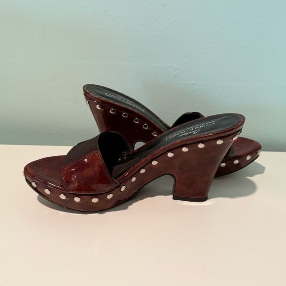 Donald J Pliner Couture Tortoise Shell Patent Leather Heels Platform 8.5M - Picture 5 of 8